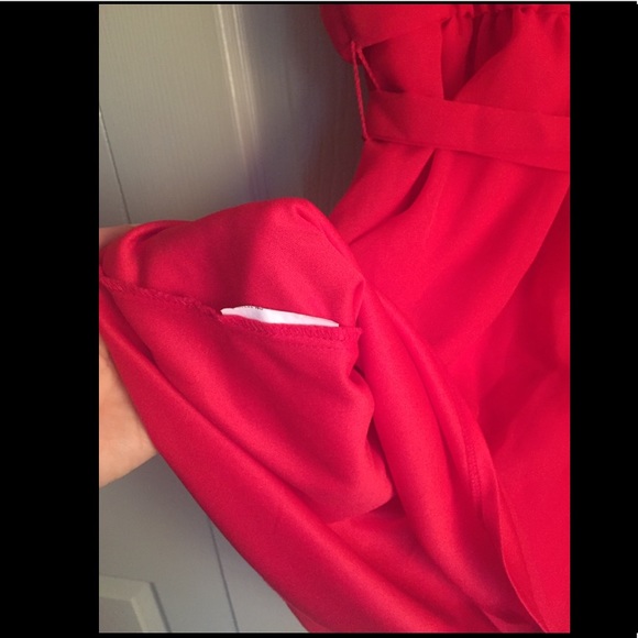 {by & by} Little Red Dress with sash - Picture 5 of 5